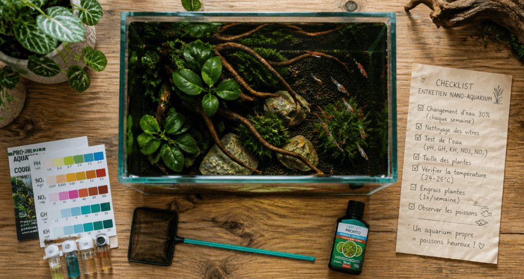 aquarium petit poisson vue dessus nano 13 litres