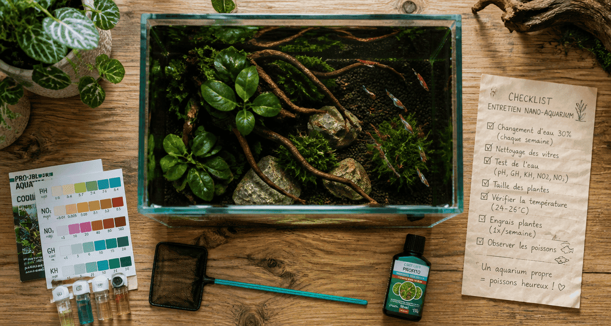 aquarium petit poisson vue dessus nano 13 litres