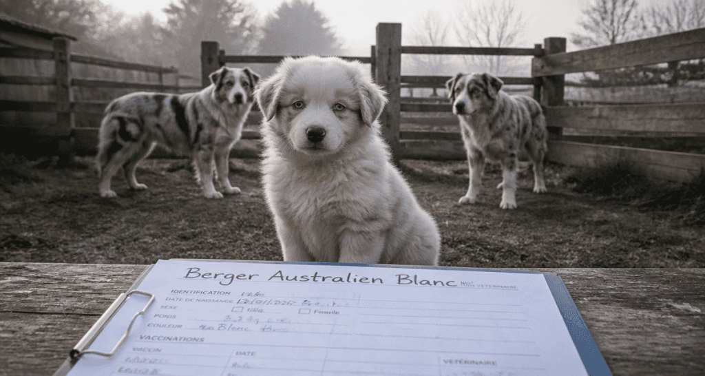 berger australien blanc chiot et adultes merle