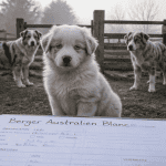 berger australien blanc chiot et adultes merle