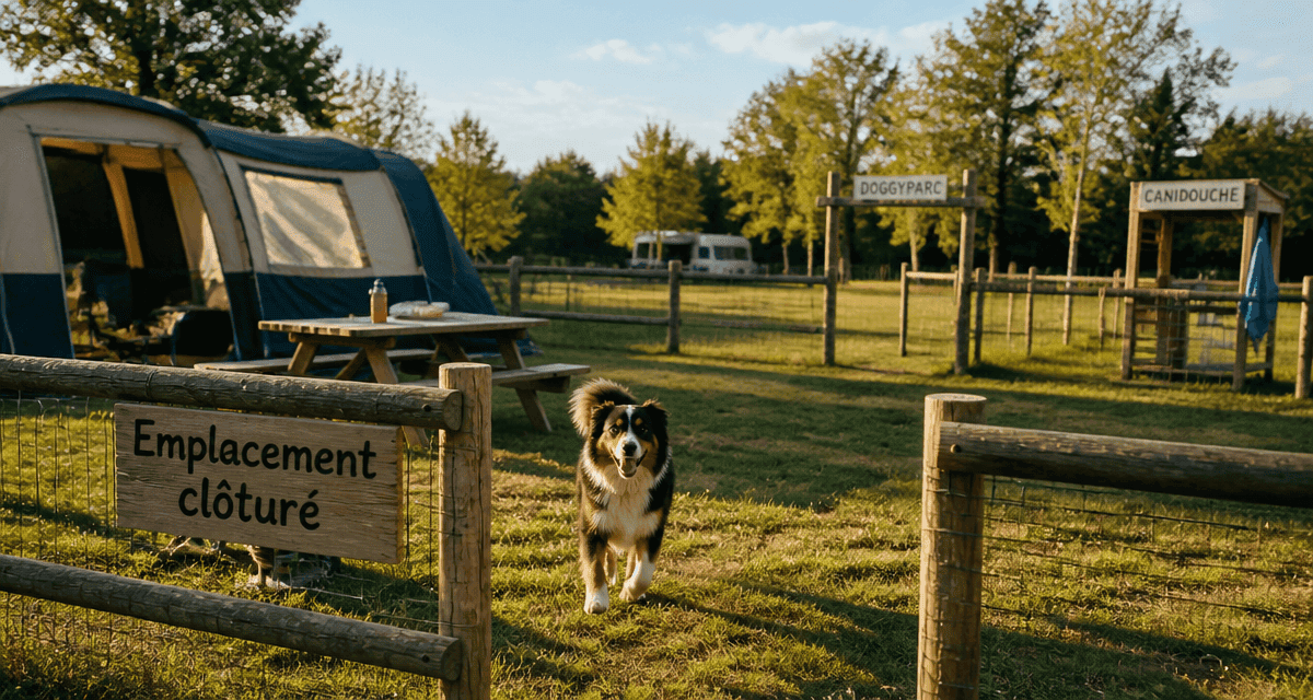 camping avec emplacement clôturé pour chien