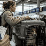 chien par avion en caisse aéroport