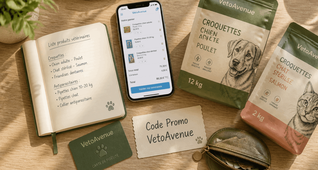 code promo vetoavenue carnet panier croquettes