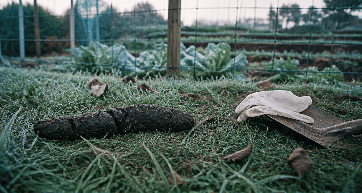 crotte de sanglier sur herbe humide