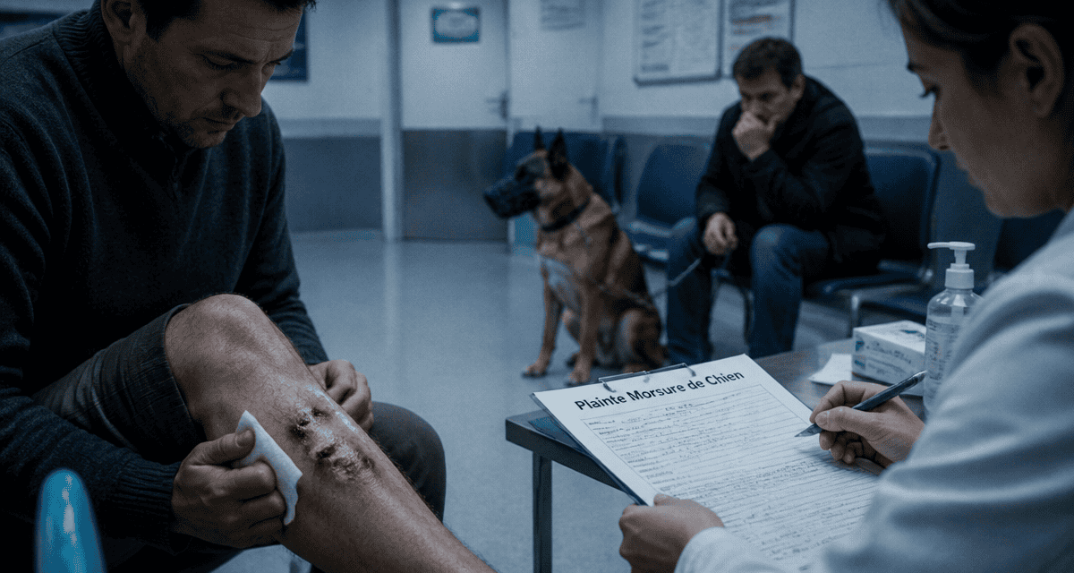 delai pour porter plainte pour morsure de chien, homme blessé à l'hôpital