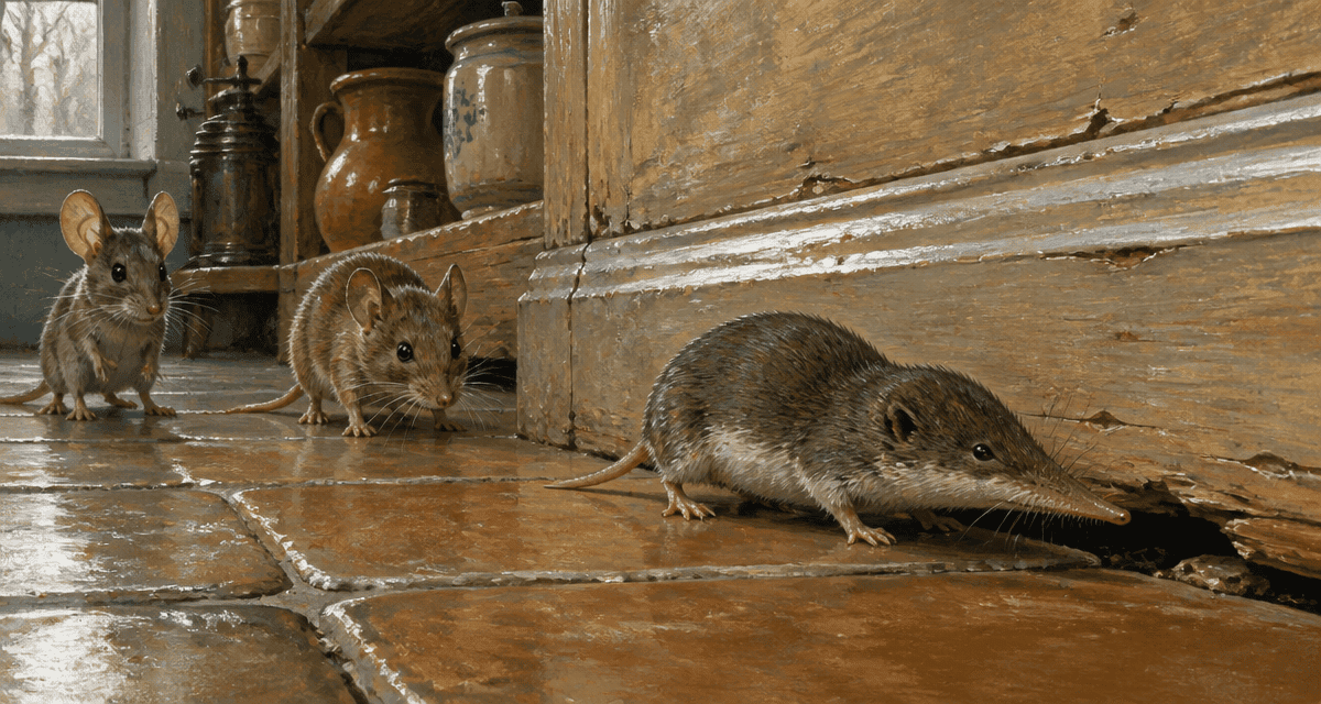 musaraigne dans la maison signification près plinthe