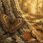 Papillon marron signification spirituelle sur écorce