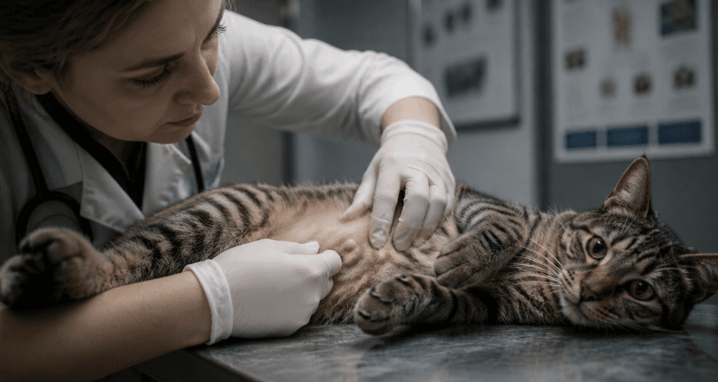 photo tumeur mammaire chat chez le vétérinaire