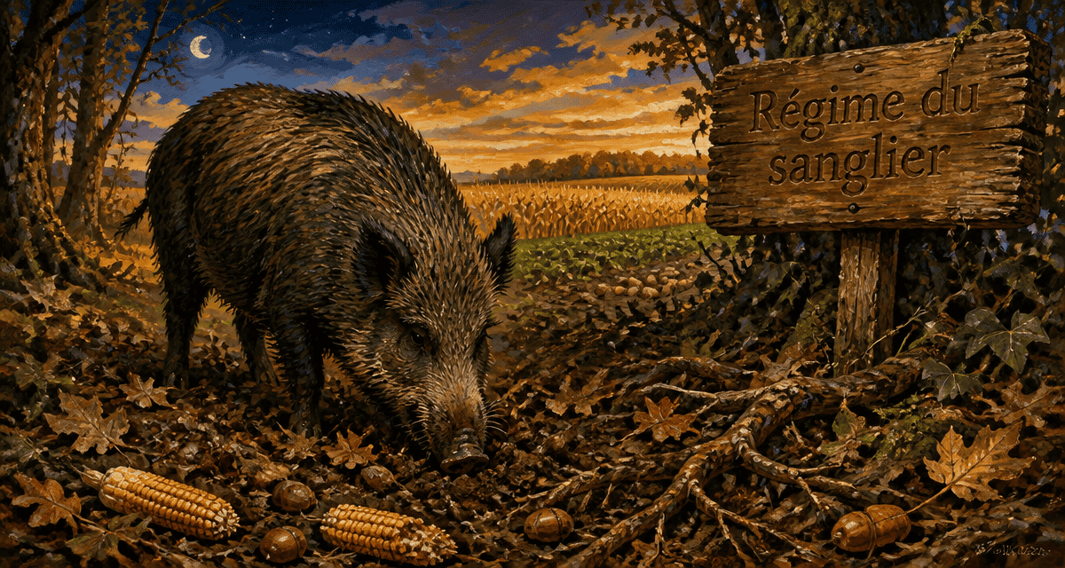 que mange les sangliers alimentation forêt champs