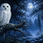 signification chouette blanche forêt nuit