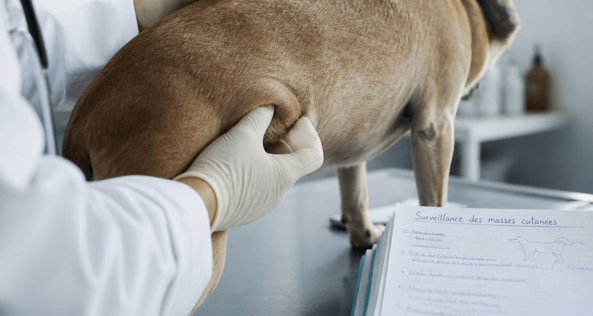tumeur chez le chien photos vétérinaire palpe masse
