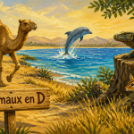 Animaux en D dromadaire dauphin dragon de Komodo dik-dik