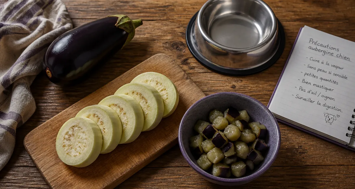 aubergine chien gamelle préparation