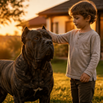 cane corso espérance de vie avec enfant au jardin