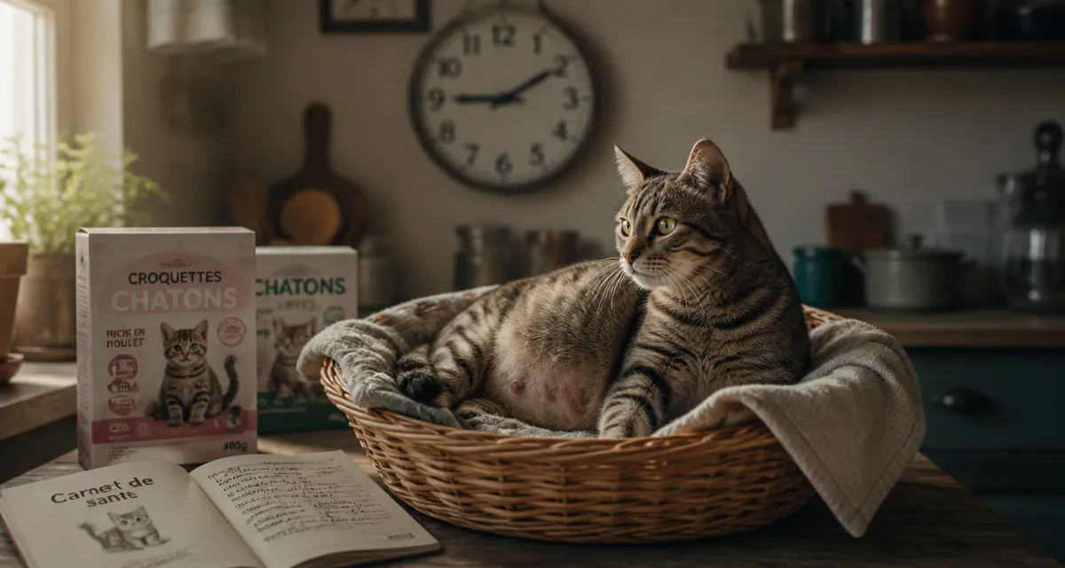 dure gestation chat chatte gestante cuisine