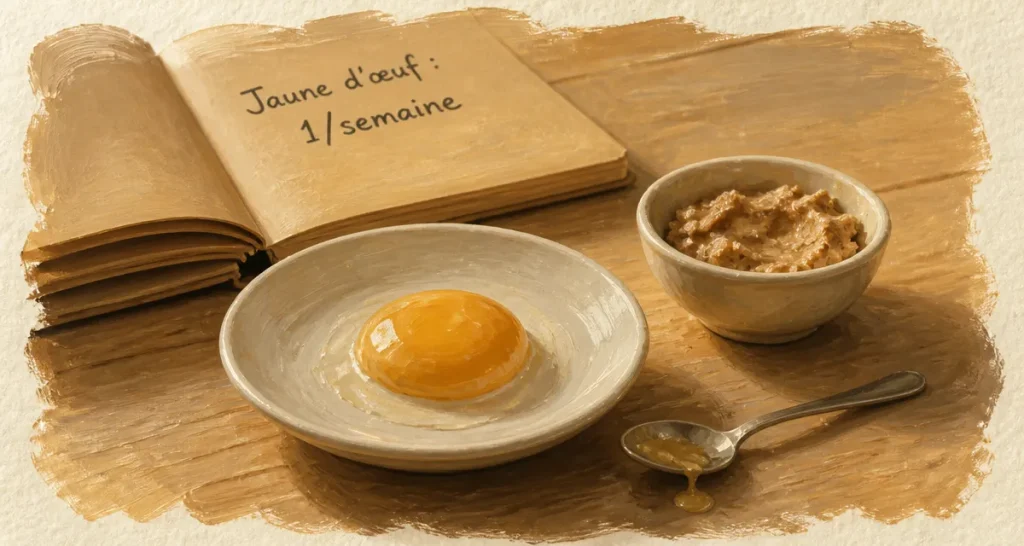 Jaune d oeuf chat, pour 1 fois par semaine, pelage sain