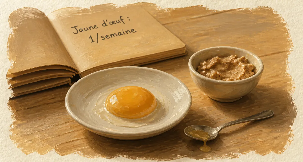 Jaune d oeuf chat, pour 1 fois par semaine, pelage sain