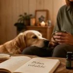 Naturopathe pour animaux : bilan vitalité pour chien senior avec infusion et huiles essentielles