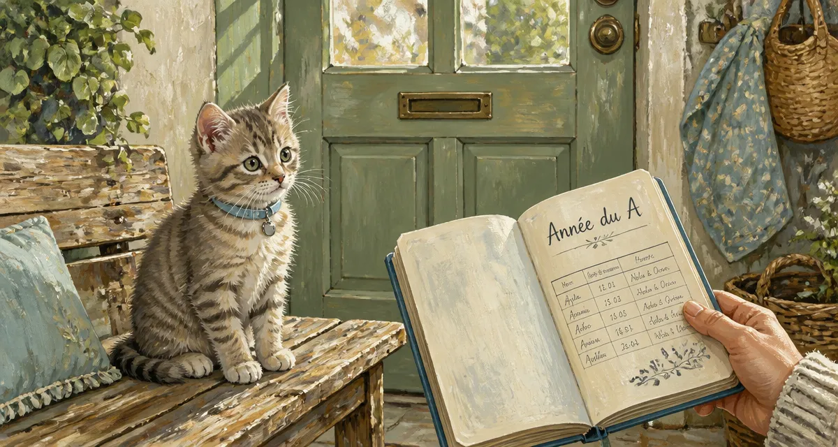 nom de chat en a chaton carnet
