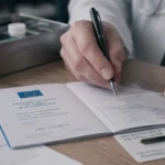 Passeport chien prix, passeport européen ouvert sur table