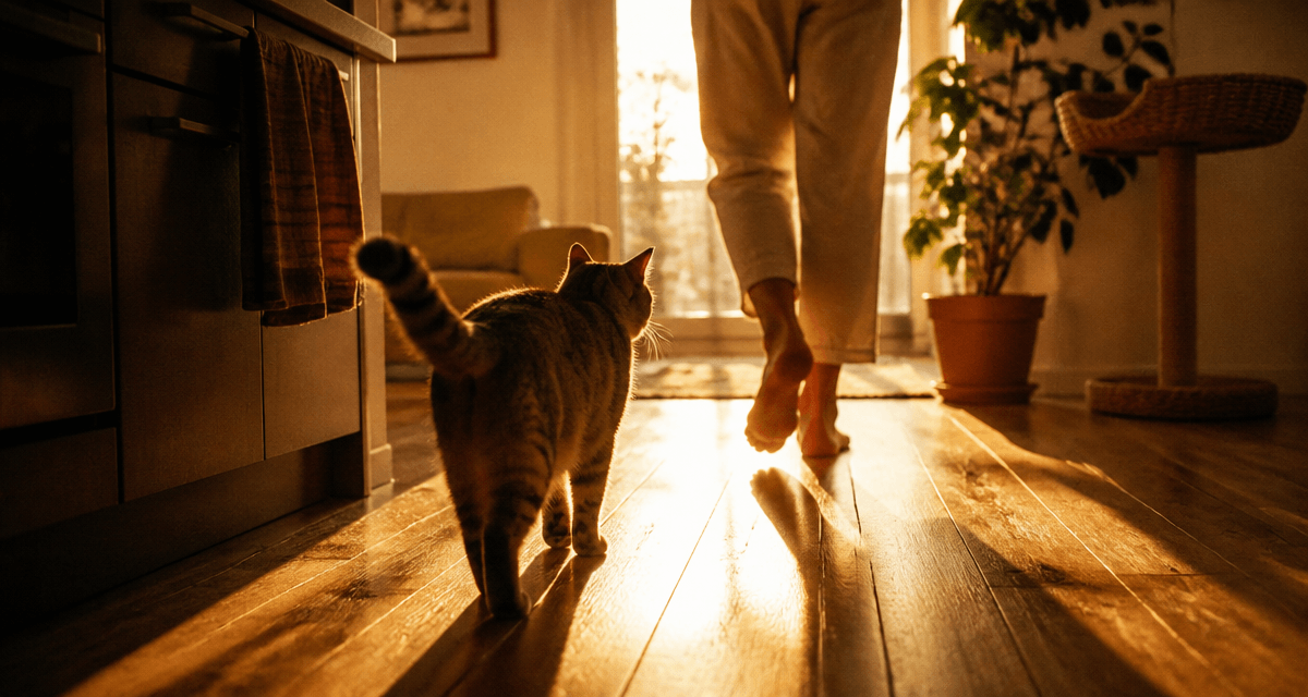 pourquoi mon chat me suit partout intérieur maison