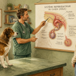 schéma zizi de chien chez le vétérinaire
