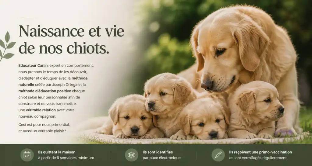 Naissance et vie de nos chiots.