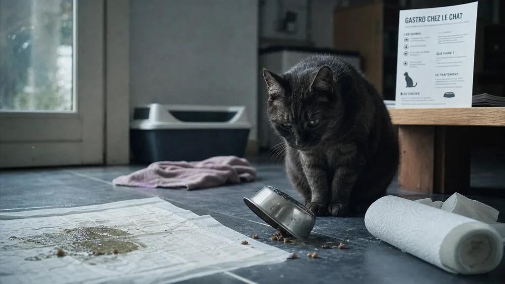 Gastro du chat : diarrhée et abattement, consulter en 48 h