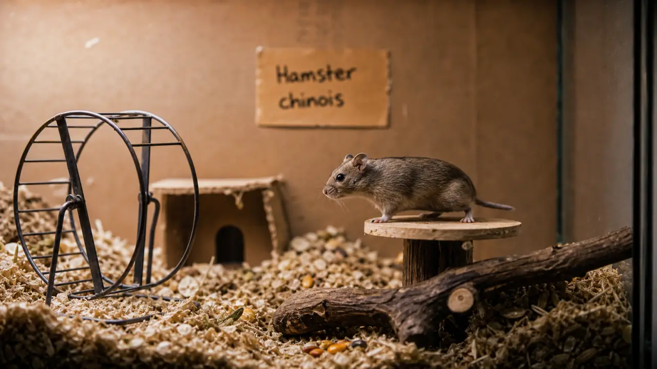 Hamsters chinois dans un terrarium pour élevage