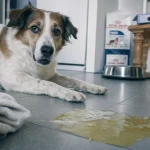 Mon chien vomit de la bile sur le carrelage, eau à garder