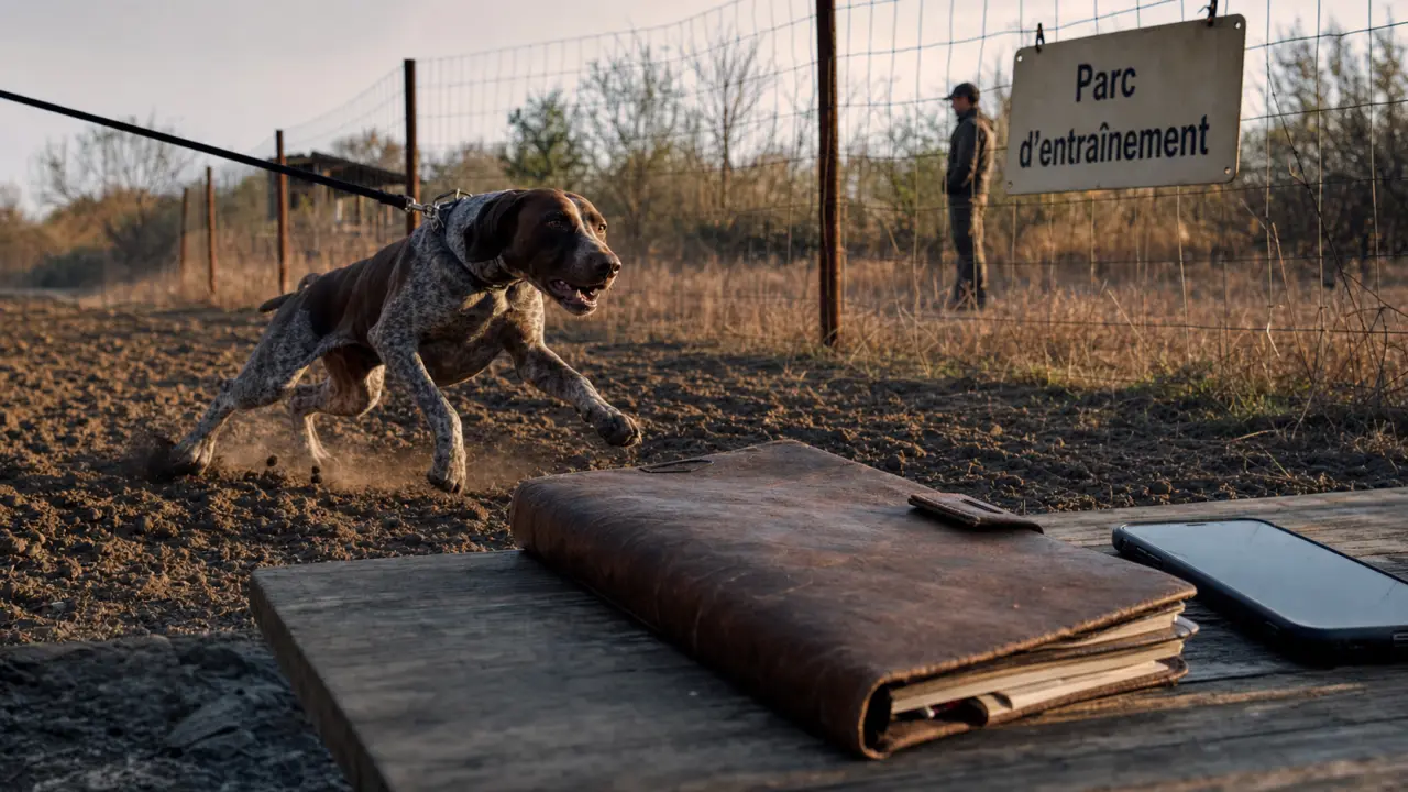 Parc entraînement chien sanglier enclos chasse