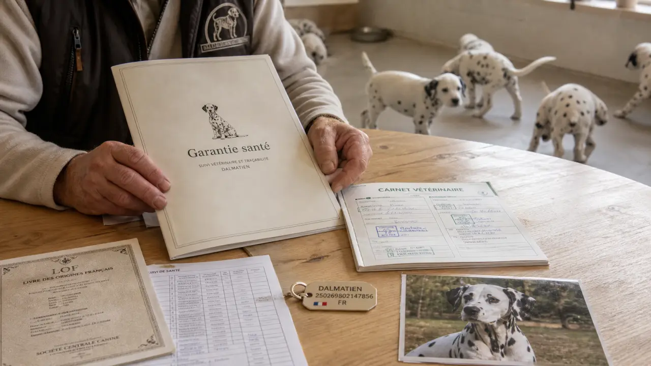 Prix chiot dalmatien : dossier santé LOF et papiers vétérinaires