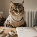 Vêtement pour chat : gilet tricot adapté, mesures du chat