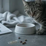 Chat qui vomit ses croquettes : vomi sur carrelage