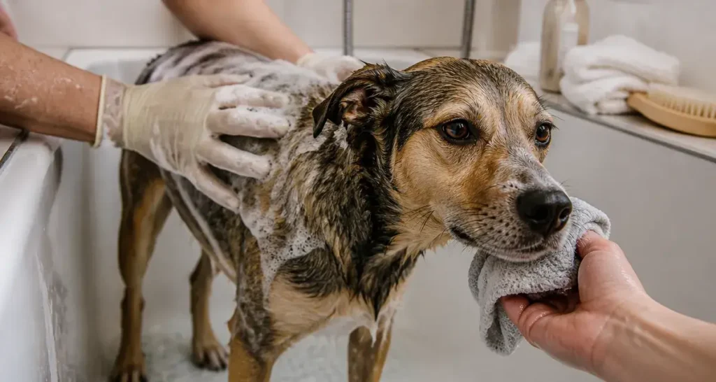 Comment laver son chien sans stress : le protocole vétérinaire pour une peau saine
