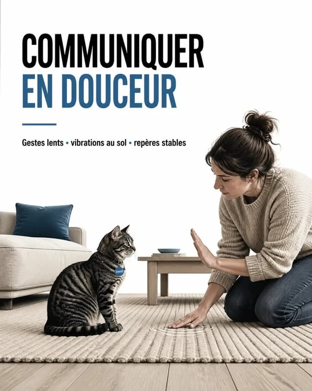 Communication douce avec chats handicapés sourds ou aveugles à la maison