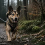 Husky croise malinois au parc, énergie et éducation