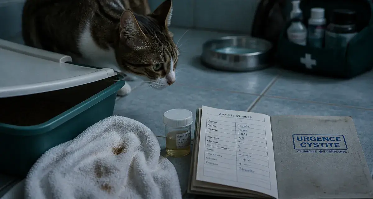 Traitement infection urinaire chat : urgence cystite, prélèvement urine