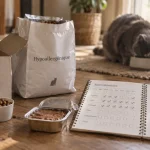 Alimentation hypoallergénique chat : gamelle, croquettes et carnet vétérinaire