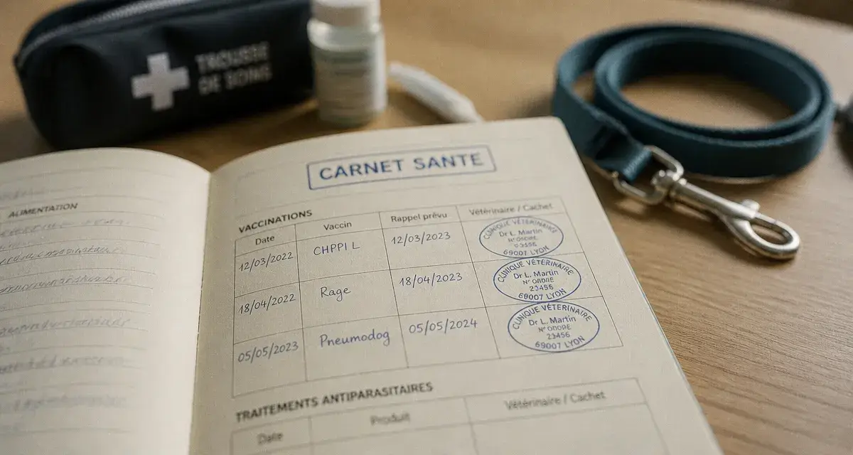 carnet de santé chien ouvert sur rendez-vous et vaccins vétérinaires