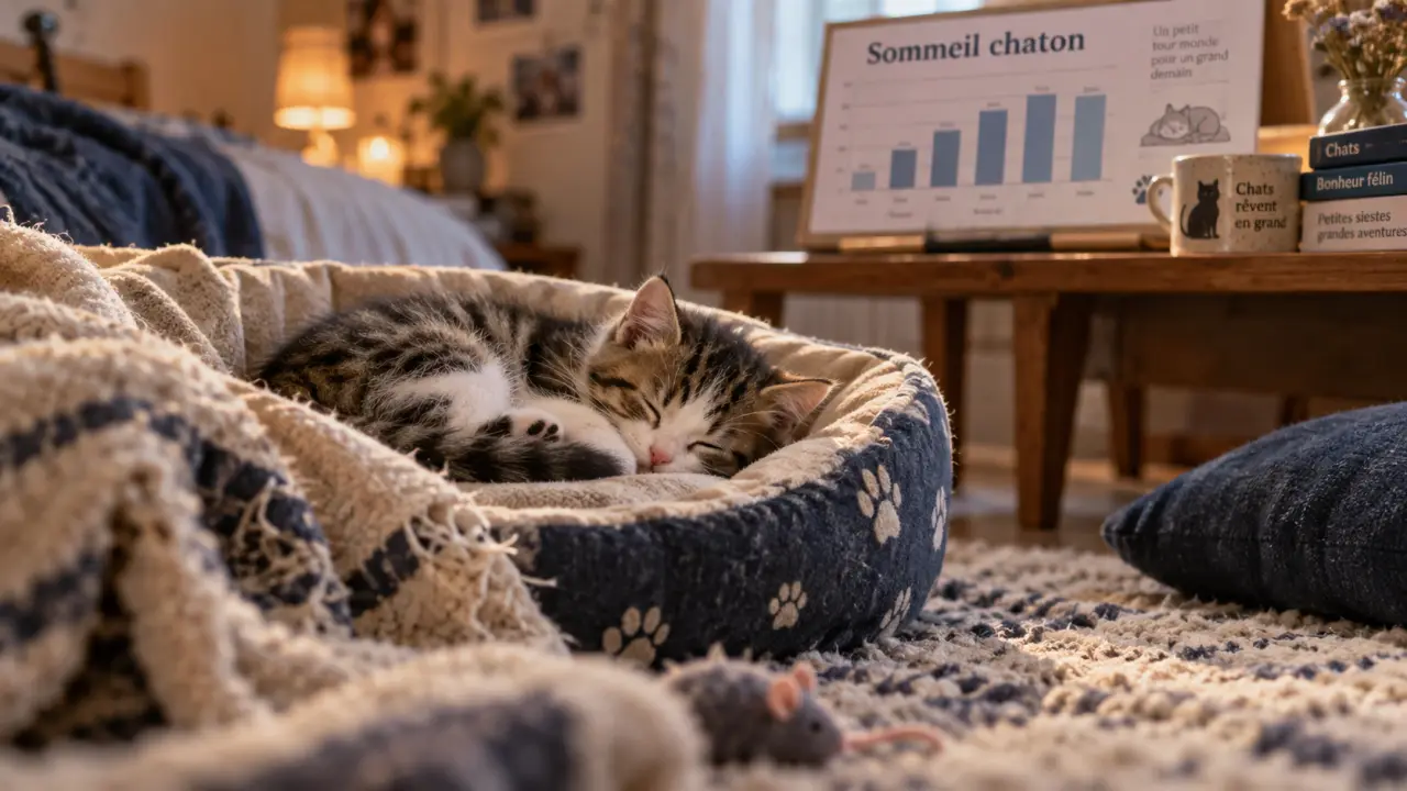 Combien de temps dort un chaton : jusqu’à 20 h par jour, chaton dormant