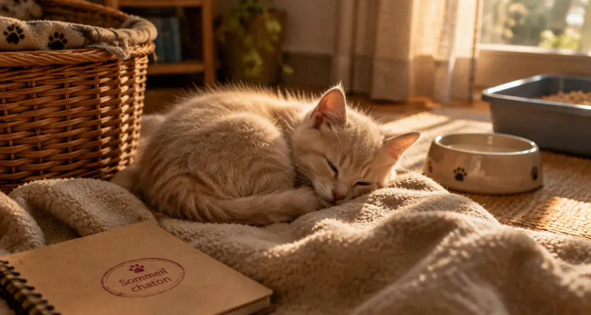 Combien d heures dort un chaton : 20 heures par jour, chaton endormi